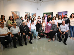 افتتاح معرض ألوان ابداع11لطلاب الفنانة صبحية حسن قيس في صالة ابداع كفرياسيف