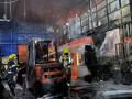 كريات حاييم .حريق كبير  في مبنى صناعي وانتشرت النيران في عدة اماكن