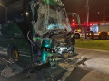 حادث طرق بين حافلة وشاحنة في مدينة بئر السبع